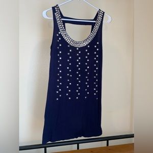 Adorable Sequined Navy Dress - Small - Worn